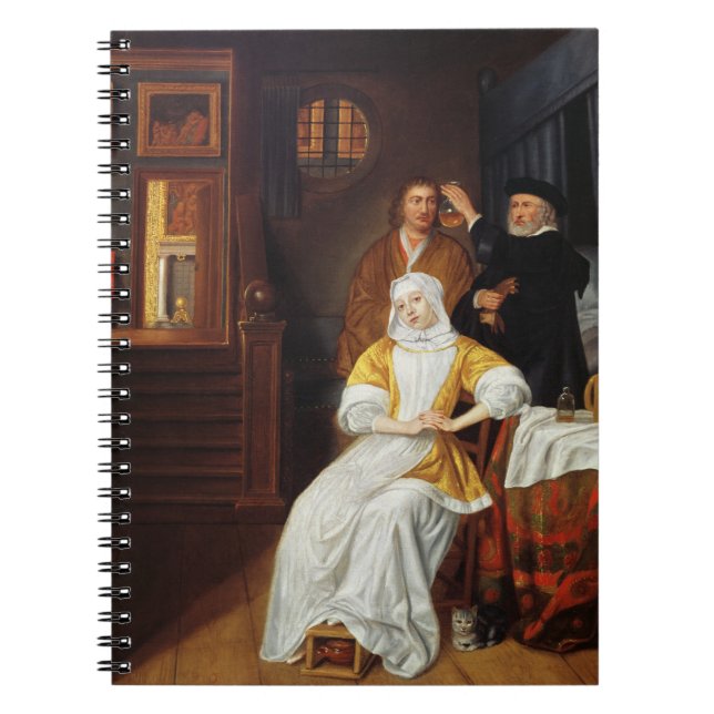A Doctor Visiting a Young Lady in a Bedroom (oil o Notebook (Front)