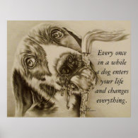 A Dog Changes Everything - Dog Drinking Poster