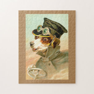 A dog driving jigsaw puzzle