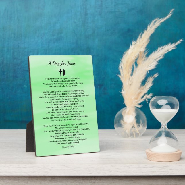 A Dog for Jesus Poem Sympathy Plaque (Side)