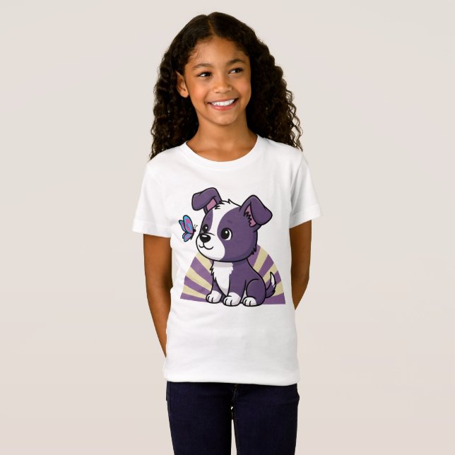 A Dog Lover Design For Kids T-Shirt (Front Full)