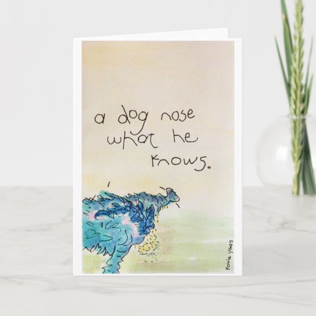 A Dog Nose... Letterpress Thank You Card (Front)