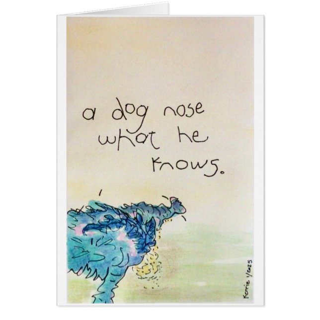 A Dog Nose What He Knows Cards (Front)