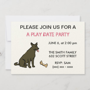 A Dog Play Date Party Invitation