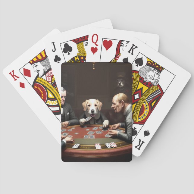 A dog playing poker cards (Back)