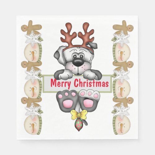 A Doggie Merry Christmas Napkins