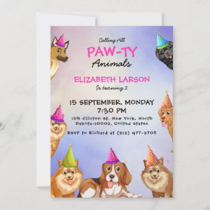 A Doggone Fun Birthday Paw-ty Awaits! For Birthday Invitation