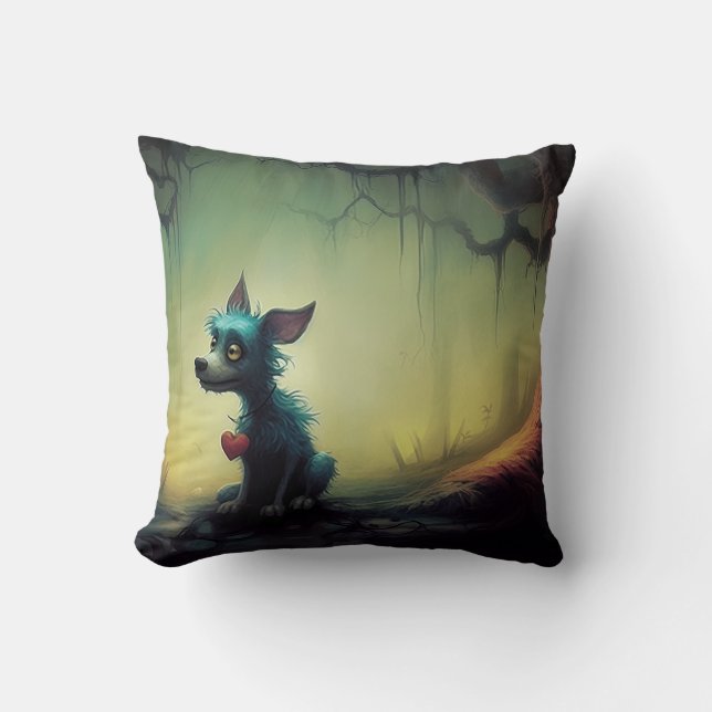 A Dog's Love Throw Pillow (Front)