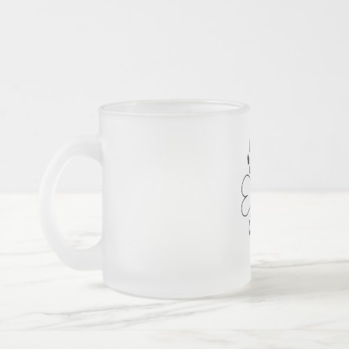 A Dogs Paw with the Inscription Dog and a Bone Frosted Glass Coffee Mug