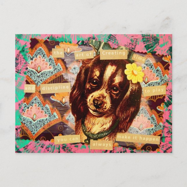 A Dog's Wisdom - Vintage Postcard (Front)