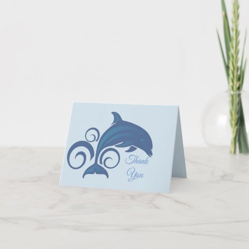 A Dolphin Thank You Card