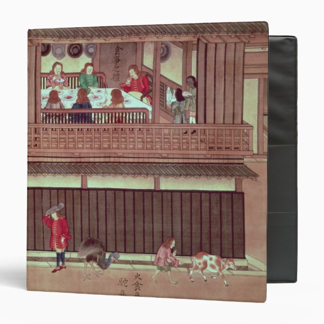 A domestic scene   of a scroll) binder (Front/Inside)