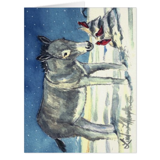 A Donkey For Christmas Cards (Front)