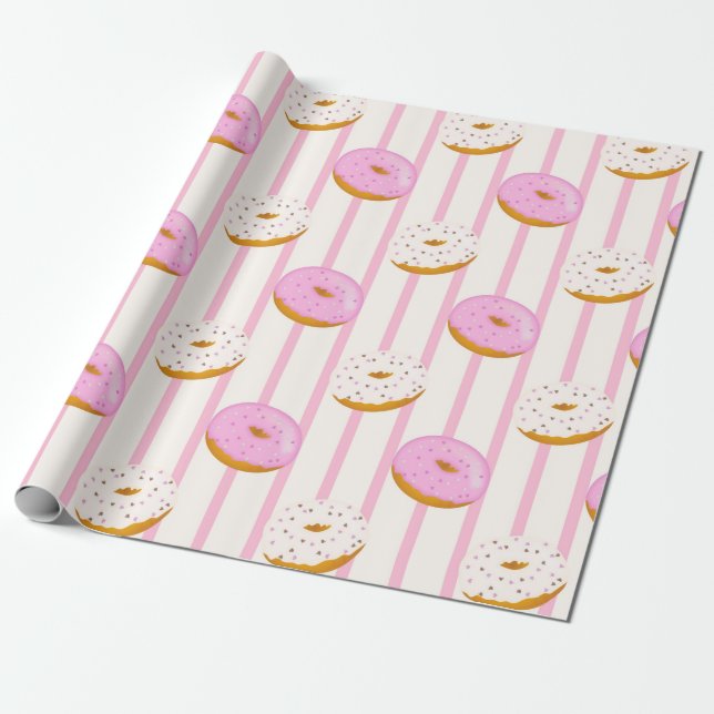 A Donut Series Design 3  Wrapping Paper (Unrolled)