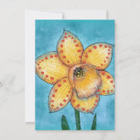 A Dotty Daffodil Greeting Card