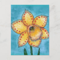 A Dotty Daffodil Postcard