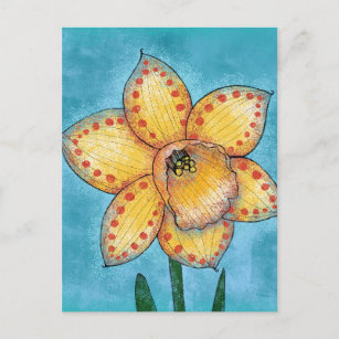 A Dotty Daffodil Postcard