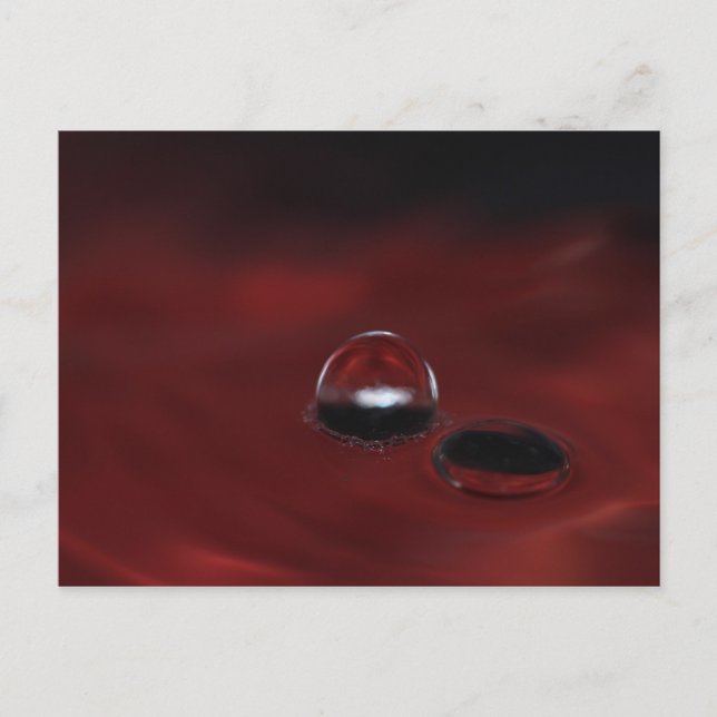 A double bubble on a red water postcard (Front)
