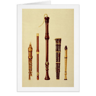 A double flageolet, a German flute, a bass recorde Cards