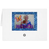 A Double Rainbow Over The Ocean Framed With a Rose Cards (Back Horizontal)
