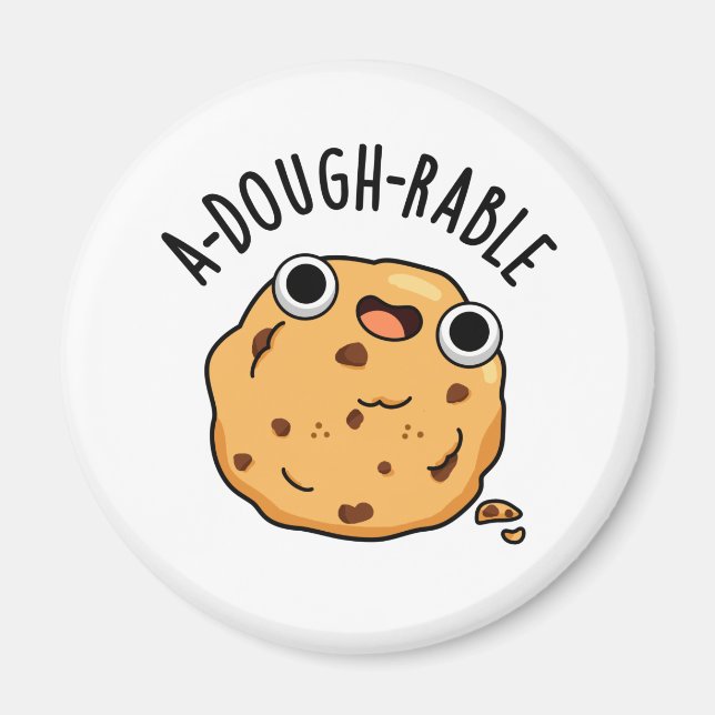 A-dough-rable Funny Cookie Pun  Magnet (Front)