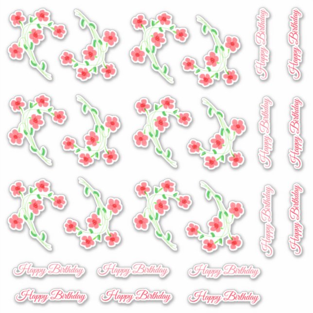 A Dozen Happy Birthdays Sticker (Front)