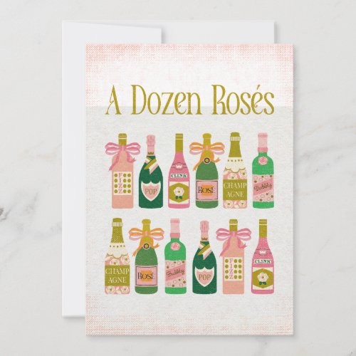 A Dozen Ross Pink Champagne Bottles Wine Bar 