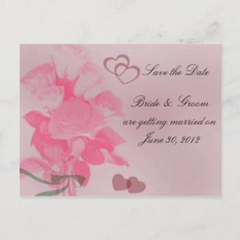 A Dozen Roses Save The Date Postcard by naiza86 at Zazzle