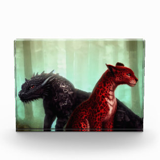 A dragon and a griffin, friend or foe? photo block