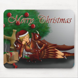 A Dragon Christmas Mouse Pad