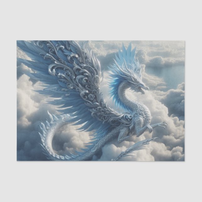 A Dragon Surrounded by Clouds  Tissue Paper (Front)