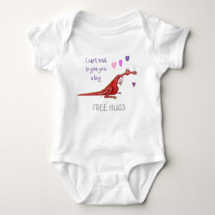 A Dragon with flowers Baby Bodysuit