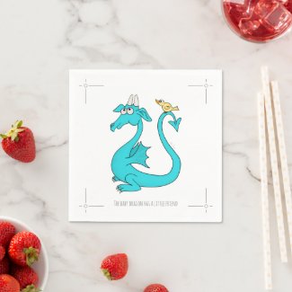 A Dragon With the Bird in the Tail Paper Plates To