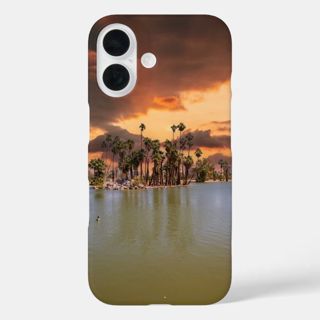 a dramatic sunset at Encanto Park Case-Mate iPhone Case (Back)