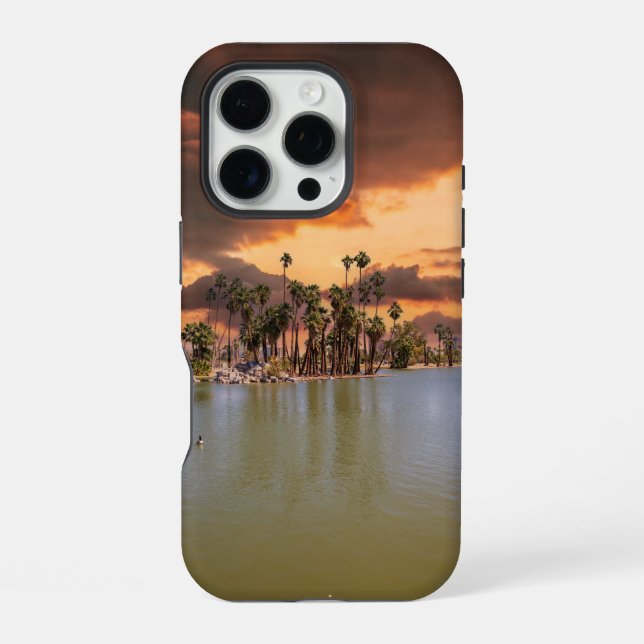 a dramatic sunset at Encanto Park iPhone Case (Back)