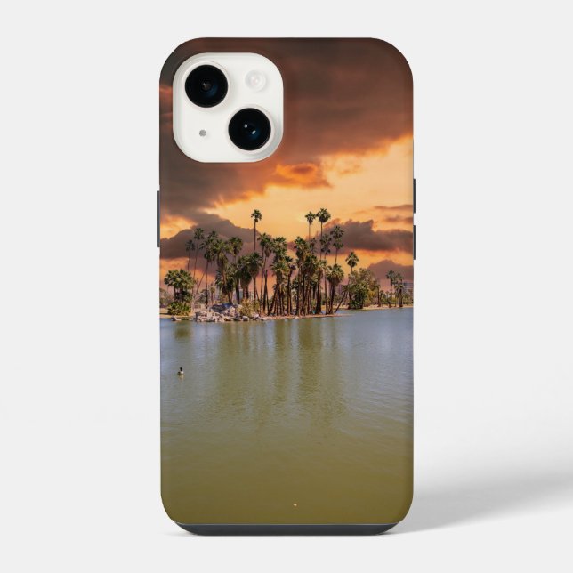 a dramatic sunset at Encanto Park iPhone Case (Back)