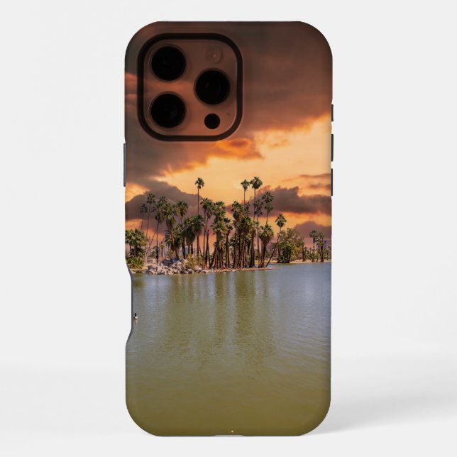 a dramatic sunset at Encanto Park iPhone Case (Back)