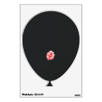 a drawing of a red flower on a white background