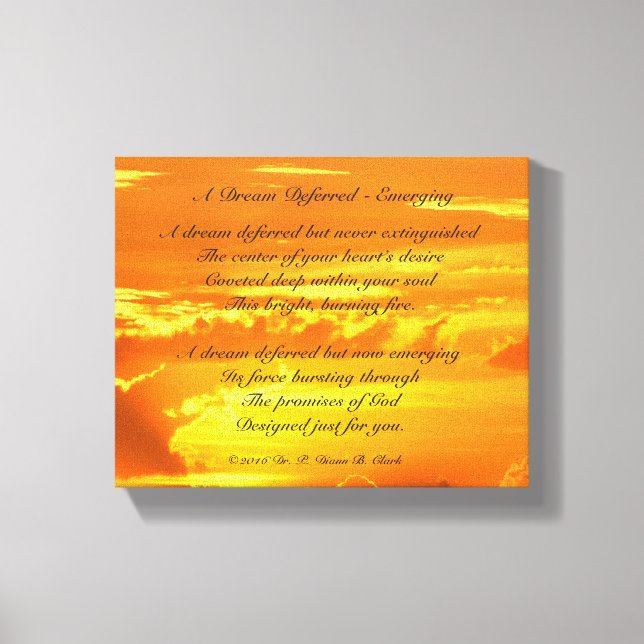 " A Dream Deferred - Emerging" Sunrise Canvas (Front)