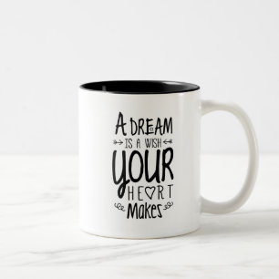 A Dream Is a Wish Your Heart Makes - Cinderella Two-Tone Coffee Mug