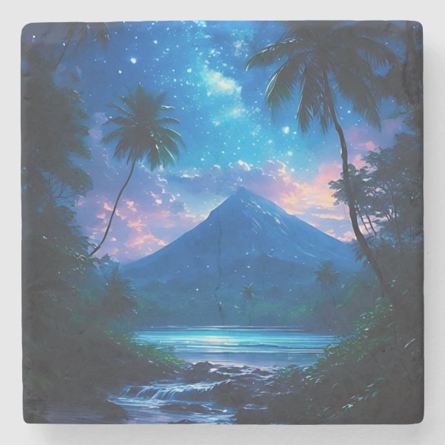 A Dream of Nusantara Stone Coaster (Front)