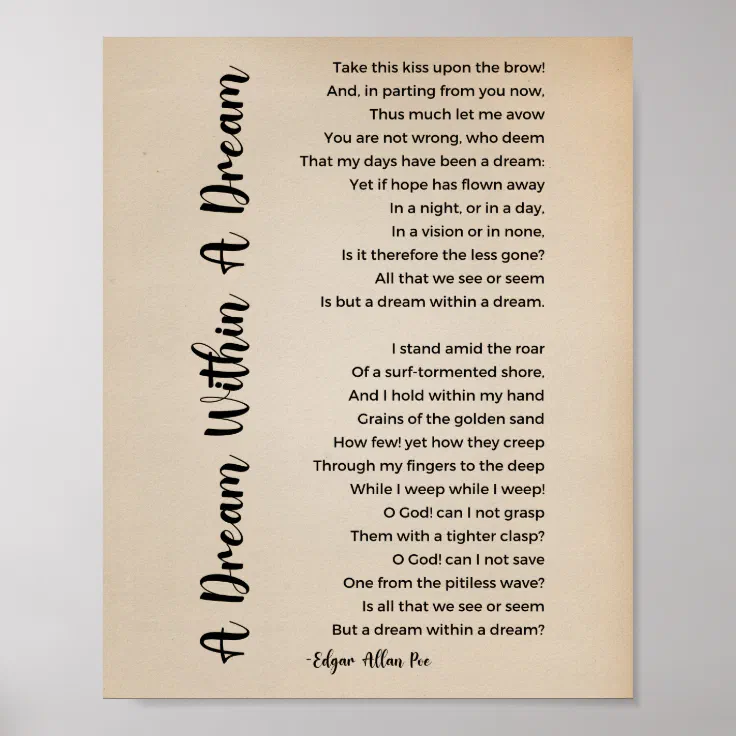 A DREAM WITHIN A DREAM POEM TYPE visual data 2