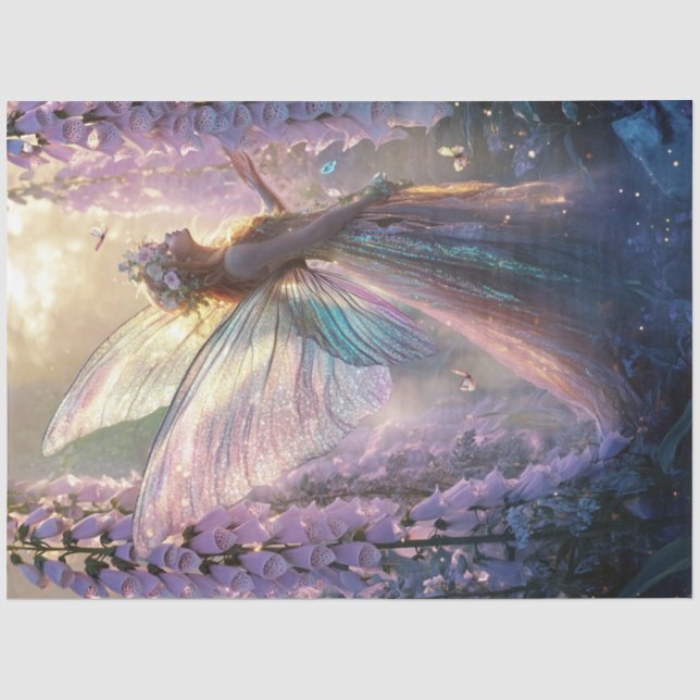 A Dreamy Foxgloves Fairy Series Design #1 Tissue Paper (Front)
