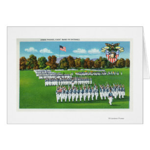 A Dress Parade, Cadet Band in the Distance Cards