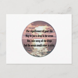 A drop in the ocean postcard