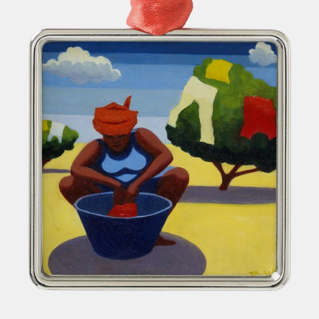 A Drying Day 2007 Metal Ornament (Front)