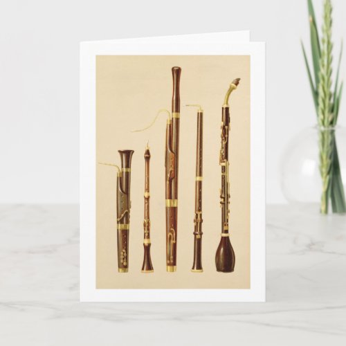 A dulcian an oboe a bassoon an oboe da caccia a card