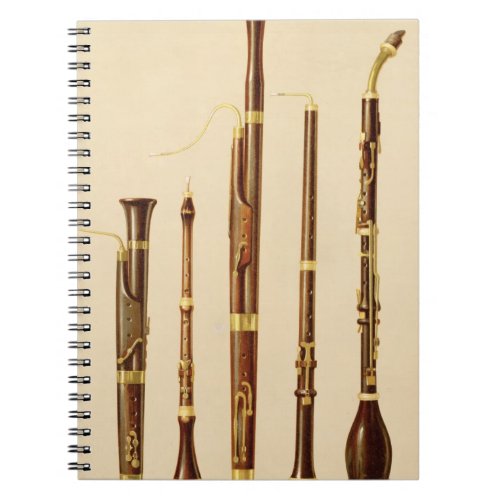 A dulcian an oboe a bassoon an oboe da caccia a notebook