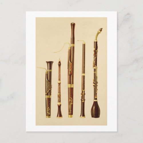 A dulcian an oboe a bassoon an oboe da caccia a postcard