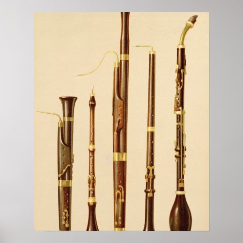 A dulcian an oboe a bassoon an oboe da caccia a poster